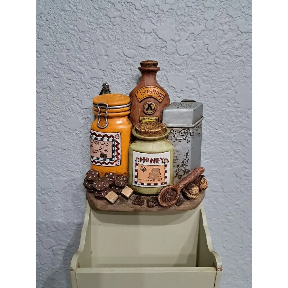 Vintage Mail Letter Holder Organizer Sorter Wood 3 Slots 20